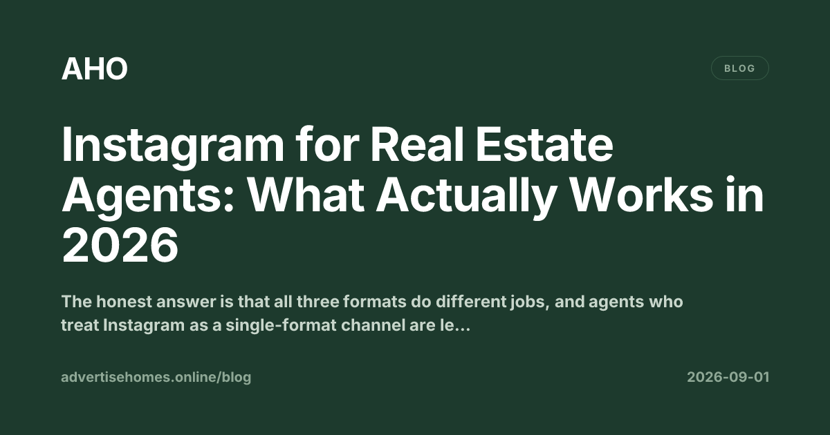 Real estate agent filming a property walkthrough video for Instagram Reels on a smartphone