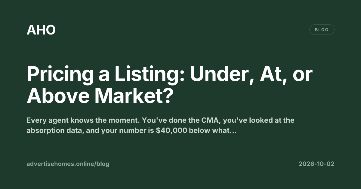 Agent and seller reviewing comparable sales data on a laptop at a kitchen table, preparing to price a home listing