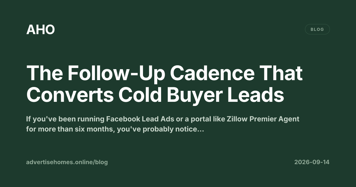 A real estate agent reviewing a follow-up email sequence on a laptop, with a CRM pipeline visible on screen showing buyer lead stages