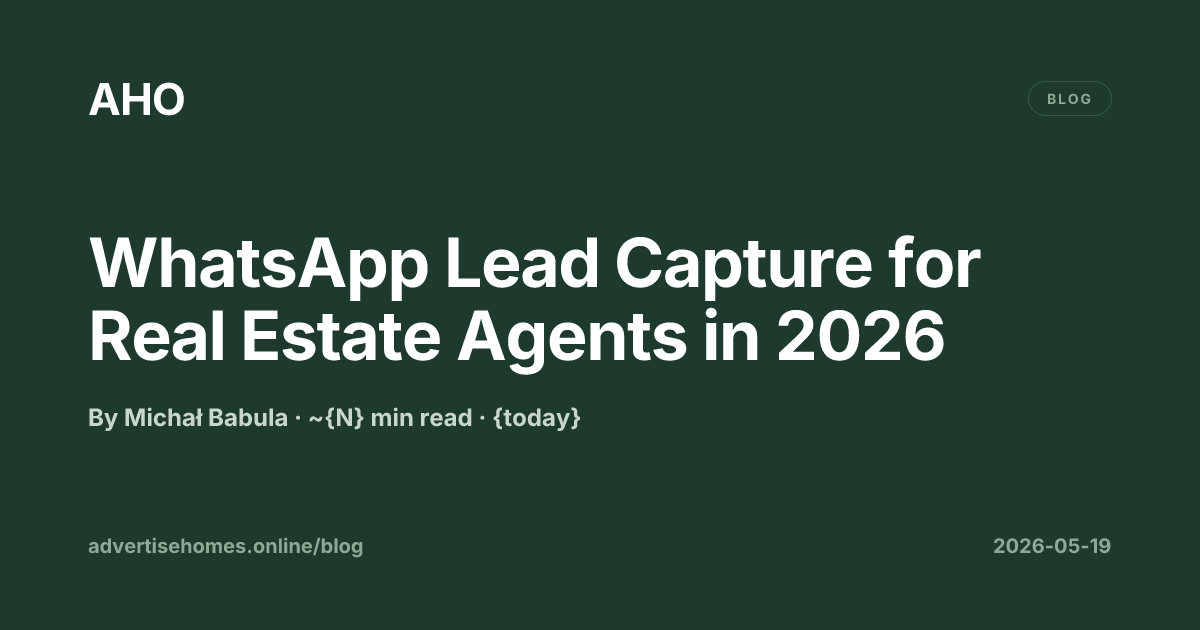 A real estate agent reviewing WhatsApp Business messages on a smartphone next to a laptop showing a property listing dashboard
